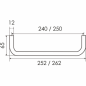 Preview: Garderobenbügel U-Form, L: 250 mm